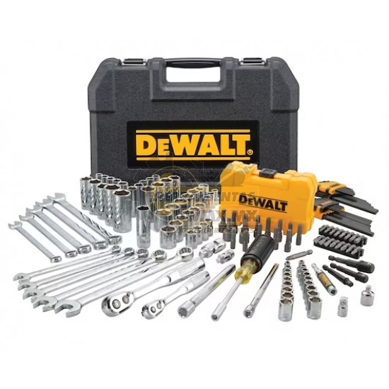 JUEGO DE HERRAMIENTAS MECANICAS Y LLAVE DE VASO 142 PIEZAS DEWALT DWMT73802